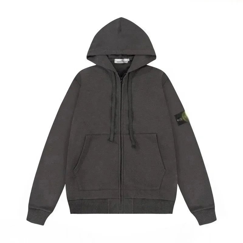 Dark gray cardigan hooded